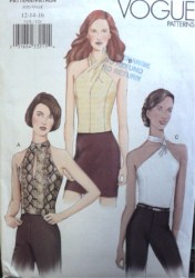 7431 VOGUE EZ HALTER COLLAR TOPS LENGTHS WOW PATTERN 12-16 cut or 6-10 uncut choice